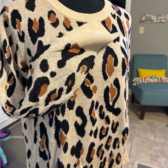 Two (2) A New Day sweaters - animal print. Sz L. - Picture 5 of 13